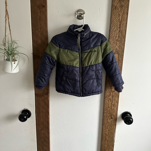 GUESS Color Block Puffer Winter Coat Jacket Baby Toddler Boy 24 Months - Picture 6 of 12